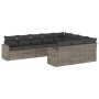 Set de sofás de jardín 10 pzas con cojines ratán sintético gris de , Sofás modulares de exterior - Ref: Foro24-3251827, Preci...