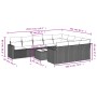 11-teiliges Gartensofa-Set und schwarze synthetische Rattankissen von , Modulare Sofas für den Außenbereich - Ref: Foro24-325...