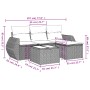 Garden sofa set with cushions 5 pieces beige synthetic rattan by , Garden sets - Ref: Foro24-3253616, Price: 367,01 €, Discou...