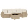 Garden sofa set with cushions 6 pieces beige synthetic rattan by , Garden sets - Ref: Foro24-3253675, Price: 541,16 €, Discou...