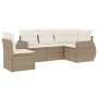 Garden sofa set with cushions 5 pieces beige synthetic rattan by , Garden sets - Ref: Foro24-3253705, Price: 480,85 €, Discou...