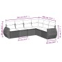 6-piece garden furniture set and gray synthetic rattan cushions by , Garden sets - Ref: Foro24-3253747, Price: 436,59 €, Disc...