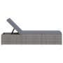 Lounger with cushion and gray synthetic rattan table by vidaXL, Loungers - Ref: Foro24-46227, Price: 166,69 €, Discount: %