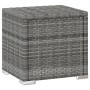 Lounger with cushion and gray synthetic rattan table by vidaXL, Loungers - Ref: Foro24-46227, Price: 166,69 €, Discount: %