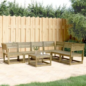 Garden sofa set 6 pieces impregnated pine wood by , Garden sets - Ref: Foro24-3217019, Price: 492,03 €, Discount: %