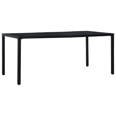 Mesa de jardín de acero negro 180x83x72 cm de vidaXL, Mesas de jardín - Ref: Foro24-46634, Precio: 285,99 €, Descuento: %