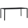 Mesa de jardín de acero negro 180x83x72 cm de vidaXL, Mesas de jardín - Ref: Foro24-46634, Precio: 285,60 €, Descuento: %