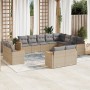 12-teiliges Gartensofa-Set und braune synthetische Rattankissen von , Gartensets - Ref: Foro24-3258916, Preis: 986,44 €, Raba...