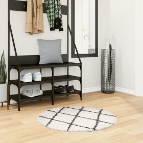 Modern high pile rug PAMPLONA cream and black Ø 80 cm by , Rugs - Ref: Foro24-375375, Price: 24,54 €, Discount: %