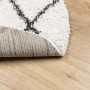 Modern high pile rug PAMPLONA cream and black Ø 80 cm by , Rugs - Ref: Foro24-375375, Price: 24,54 €, Discount: %