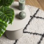 Modern high pile rug PAMPLONA cream and black Ø 80 cm by , Rugs - Ref: Foro24-375375, Price: 24,54 €, Discount: %