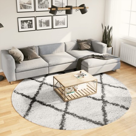 Modern high pile rug PAMPLONA cream and black Ø 240 cm by , Rugs - Ref: Foro24-375380, Price: 117,99 €, Discount: %