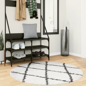 Modern high pile rug PAMPLONA cream and black Ø 120 cm by , Rugs - Ref: Foro24-375377, Price: 36,99 €, Discount: %