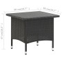 Black synthetic rattan coffee table 50x50x47 cm by vidaXL, Garden tables - Ref: Foro24-46250, Price: 59,83 €, Discount: %