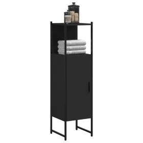Armario de baño madera de ingeniería negro 33x33x120,5 cm de , Tocadores - Ref: Foro24-842466, Precio: 56,39 €, Descuento: %