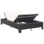 Lounger for 2 people with black synthetic rattan cushion by vidaXL, Outdoor beds - Ref: Foro24-46238, Price: 259,58 €, Discou...