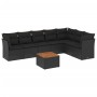 8-piece garden sofa set and black synthetic rattan cushions by , Garden sets - Ref: Foro24-3223675, Price: 463,54 €, Discount: %