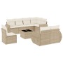 Set de sofás de jardín 9 pzas con cojines ratán sintético beige de , Sofás modulares de exterior - Ref: Foro24-3221647, Preci...