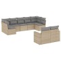 9-piece garden sofa set with beige synthetic rattan cushions by , Modular outdoor sofas - Ref: Foro24-3251756, Price: 682,34 ...