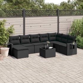 8-teiliges Gartensofa-Set und schwarze synthetische Rattankissen von , Gartensets - Ref: Foro24-3252902, Preis: 618,90 €, Rab...