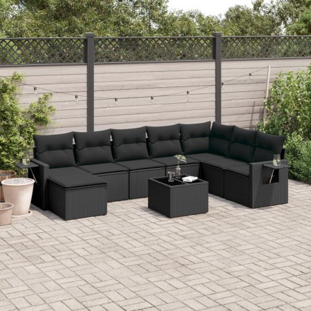 8-teiliges Gartensofa-Set und schwarze synthetische Rattankissen von , Gartensets - Ref: Foro24-3252902, Preis: 644,85 €, Rab...