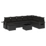 8-teiliges Gartensofa-Set und schwarze synthetische Rattankissen von , Gartensets - Ref: Foro24-3252902, Preis: 644,85 €, Rab...