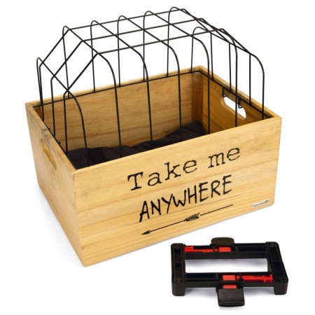 Beeztees Wooden Dog Bike Basket with Text by Beeztees, Pet carriers and boxes - Ref: Foro24-426481, Price: 115,69 €, Discount: %