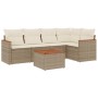 Gartensofa-Set mit Kissen, 6-teilig, beiges synthetisches Rattan von , Gartensets - Ref: Foro24-3258355, Preis: 503,86 €, Rab...