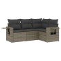 4-piece garden sofa set and gray synthetic rattan cushions by , Garden sets - Ref: Foro24-3252447, Price: 334,65 €, Discount: %