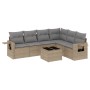 7-piece garden sofa set and beige synthetic rattan cushions by , Garden sets - Ref: Foro24-3252556, Price: 545,83 €, Discount: %