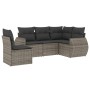 Gartensofa-Set mit Kissen, 5-teilig, graues synthetisches Rattan von , Gartensets - Ref: Foro24-3253707, Preis: 382,70 €, Rab...