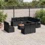 Gartensofa-Set 12-teilig mit schwarzen synthetischen Rattankissen von , Gartensets - Ref: Foro24-3256951, Preis: 778,99 €, Ra...