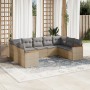 9-piece garden sofa set with beige synthetic rattan cushions by , Garden sets - Ref: Foro24-3258678, Price: 650,22 €, Discoun...