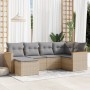 Garden sofa set with cushions 6 pieces beige synthetic rattan by , Garden sets - Ref: Foro24-3258580, Price: 452,65 €, Discou...