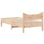 Estructura de cama madera maciza de pino 75x190 cm de , Camas y somieres - Ref: Foro24-844757, Precio: 69,88 €, Descuento: %