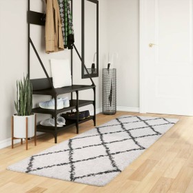 PAMPLONA cream and black modern long pile rug 80x250 cm by , Rugs - Ref: Foro24-375363, Price: 41,21 €, Discount: %