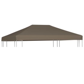 Taupe gazebo awning 310 g/m² 3x3 m by vidaXL, Covers for tents and gazebos - Ref: Foro24-46619, Price: 84,99 €, Discount: %