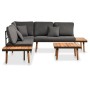 Set de muebles de jardín 4 piezas con cojines madera de acacia de , Conjuntos de jardín - Ref: Foro24-46466, Precio: 653,01 €...