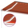 Manual retractable awning with orange and brown LED 400x300 cm by , Awnings - Ref: Foro24-3069545, Price: 483,23 €, Discount: %