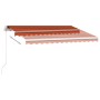 Toldo manual retráctil con luz LED naranja y marrón 300x250 cm de , Toldos - Ref: Foro24-3069505, Precio: 372,16 €, Descuento: %