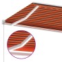 Toldo manual retráctil con luz LED naranja y marrón 300x250 cm de , Toldos - Ref: Foro24-3069505, Precio: 372,16 €, Descuento: %