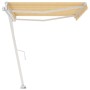 Toldo de pie automático amarillo y blanco 450x350 cm de , Toldos - Ref: Foro24-3069648, Precio: 624,93 €, Descuento: %