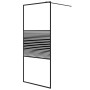 Black transparent ESG glass shower screen 90x195 cm by , Shower walls and screens - Ref: Foro24-152146, Price: 153,90 €, Disc...