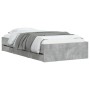 Cama con cajones madera ingeniería gris hormigón 90x200 cm de , Camas y somieres - Ref: Foro24-3207297, Precio: 144,49 €, Des...