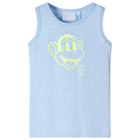 Children's tank top soft blue mélange 140 by , Kids T-shirts - Ref: Foro24-11668, Price: 9,99 €, Discount: %