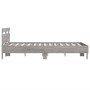 Sonoma gray headboard bed frame and LED lights 135x190 cm by , Beds and slatted bases - Ref: Foro24-3207572, Price: 147,39 €,...