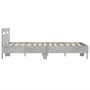 Concrete gray headboard bed frame and LED lights 135x190cm by , Beds and slatted bases - Ref: Foro24-3207570, Price: 156,53 €...