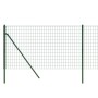 Green galvanized steel wire fence 0.8x10 m by , fence panels - Ref: Foro24-154048, Price: 58,42 €, Discount: %