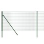 Green Galvanized Steel Wire Fence 1x25m by , fence panels - Ref: Foro24-154057, Price: 143,99 €, Discount: %