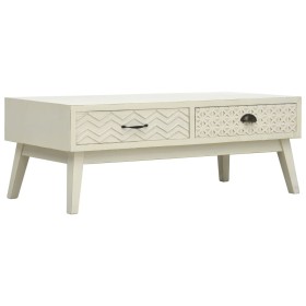 Coffee table with 2 carved gray wood drawers 110x50x40 cm by vidaXL, Coffee table - Ref: Foro24-285751, Price: 175,99 €, Disc...